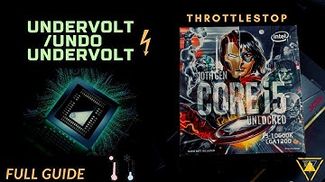 How To UNDO UNDERVOLT/UNDERVOLT INTEL CPU(LAPTOP+DESKTOP)| No FPS Drop | Throttle Stop | FULL GUIDE