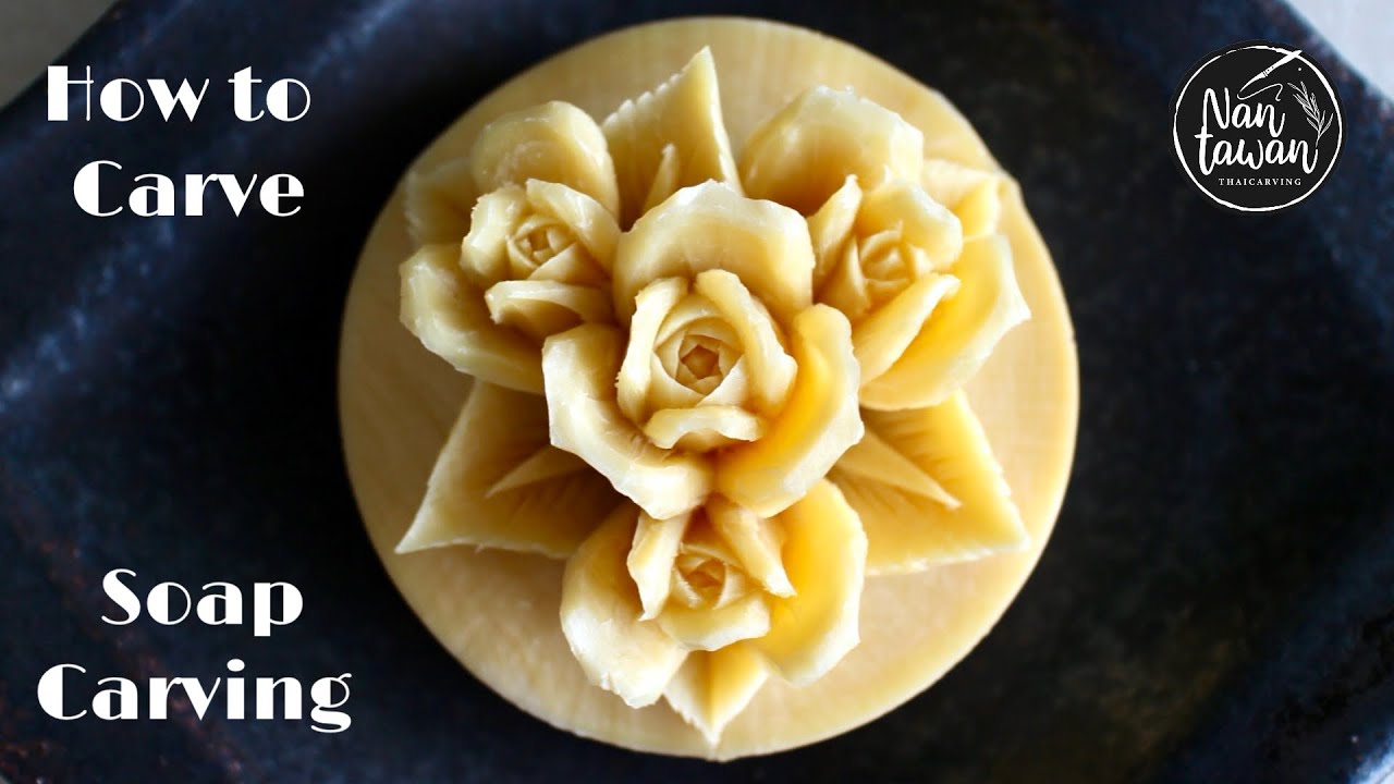 ソープカービング 石けんで作るバラの巻き花彫刻のやり方 ふんわり香る