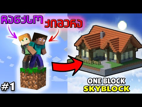 მაინქრაფთი მაგრამ ერთ ბლოკზე?! MINECRAFT ONE BLOCK SKYBLOCK
