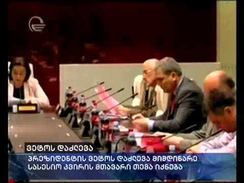 პრეზიდენტის ვეტოს დაძლევა მიმდინარე სასესიო კვირის მთავარი თემა იქნება