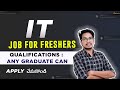 IT Job For Freshers | Any Graduate | IT Jobs Telugu