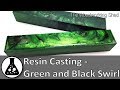 Resin Casting - Green and Black Swirl