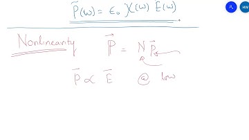 Lecture 8 : Non-Linear Optics:2/5: Material Properties: Prof. Harshawardhan Wanare (IIT Kanpur, IN)