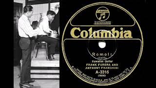Romola, Frank Ferera, Hawajikitara Ja Anthony Franchini, Kitara Levyttivät.18.6.1920