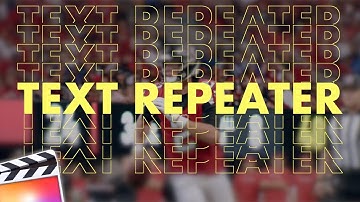 Final Cut Pro X Text Repeater Effect Tutorial