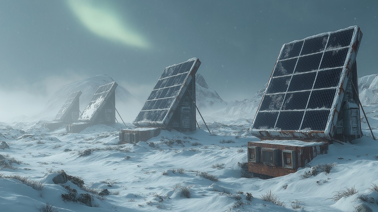 Solar Panels Silent – Blackout Winter Veils the Sun | Ethereal Sci-Fi Ambient for Focus & Sleep