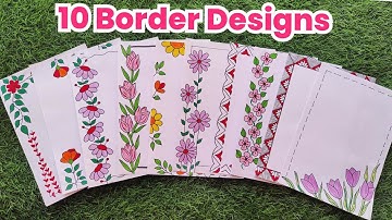 10 Border Designs/Border Designs for Project File/10 Quick and Easy Border Design ideas
