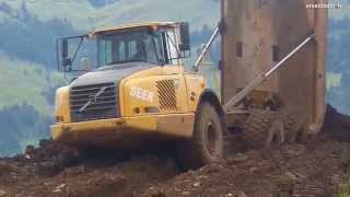 6x6 Action - Volvo A25C A25D DUMPER Trucks Baustelle Bürglalm Hochkönig Gebirge