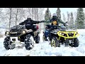 Full electric BRP Outlander VS XMR 1000 gas standard quad!