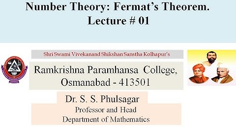Number Theory: Fermat’s Theorem. Lecture # 1.