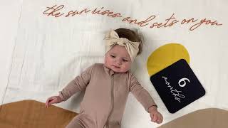 Lulujo Baby's First Year "Sunrise" milestone blanket + cards set
