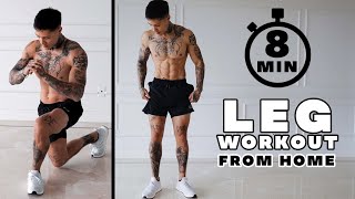 8 Min At Home Leg Workout (Follow Along)