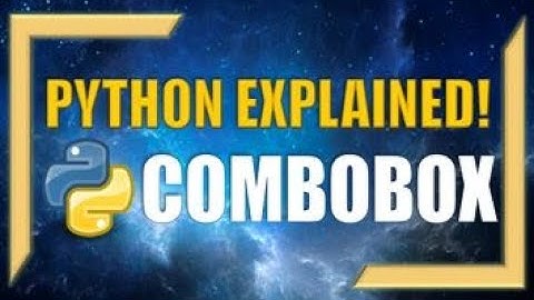 How to Create a COMBOBOX Using Python!!