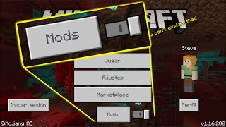 Como Desbloquear el boton de Mods en Minecraft PE/Bedrock - Tricks For MCPE!