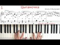 ЦЫГАНОЧКА НА ПИАНИНО Ноты КАК ИГРАТЬ GYPSY GIPSY GIRL Sheet music Sheets Gypsy dance Цыганский танец