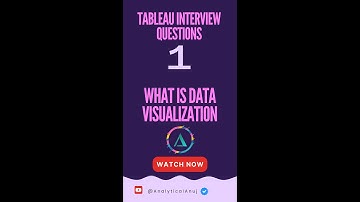 What is #datavisualization #interview #question    #Tableau #technology #AnalyticalAnuj
