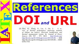 Add DOI and URL in The References (Latex Advanced Tutorial-06)