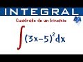 Integral del cuadrado de un binomio