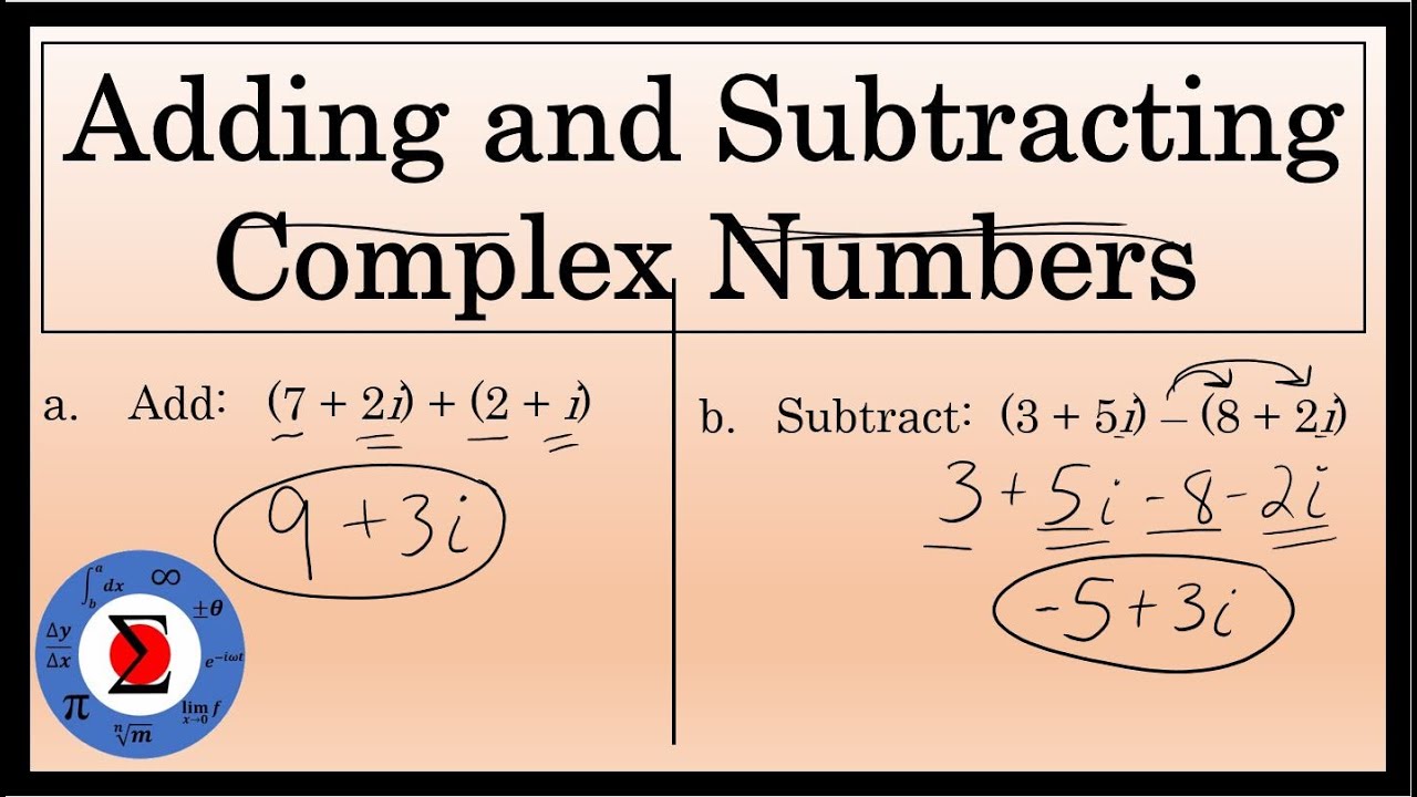 add and subtract complex numbers assignment quizlet