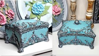 Beautiful Vintage Jewelry Box from Cardboard /DIY Jewelry Box Design/ Craft Ideas by Kitty Ideas 9,294 views 2 months ago 13 minutes, 41 seconds