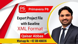 How to Export Project and Baseline with XML Format in P6 #primavera