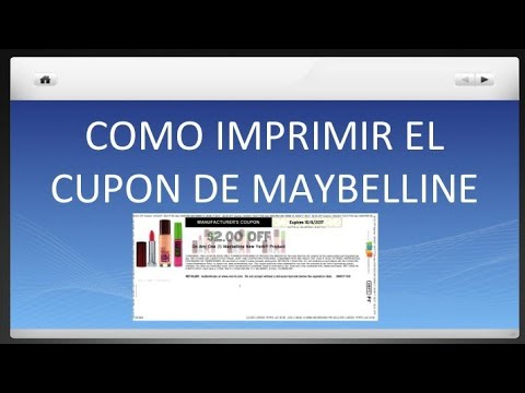 Como imprimir cupon de Maybelline