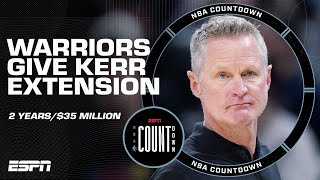 Woj details Steve Kerr’s RECORD EXTENSION with Warriors | NBA Countdown