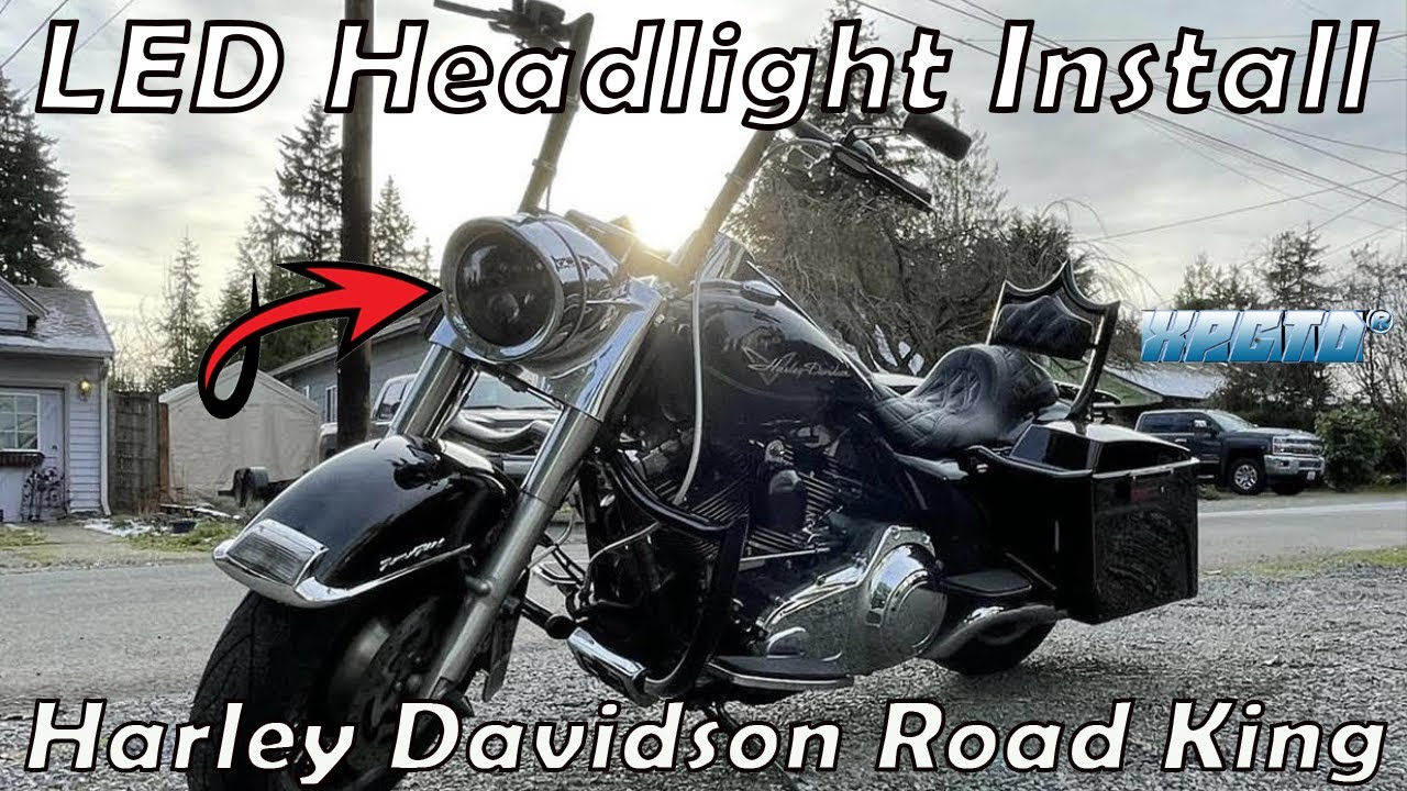 HARLEY DAVIDSON ROAD KING LED HEADLIGHT UPGRADE & INSTALL XPCTD