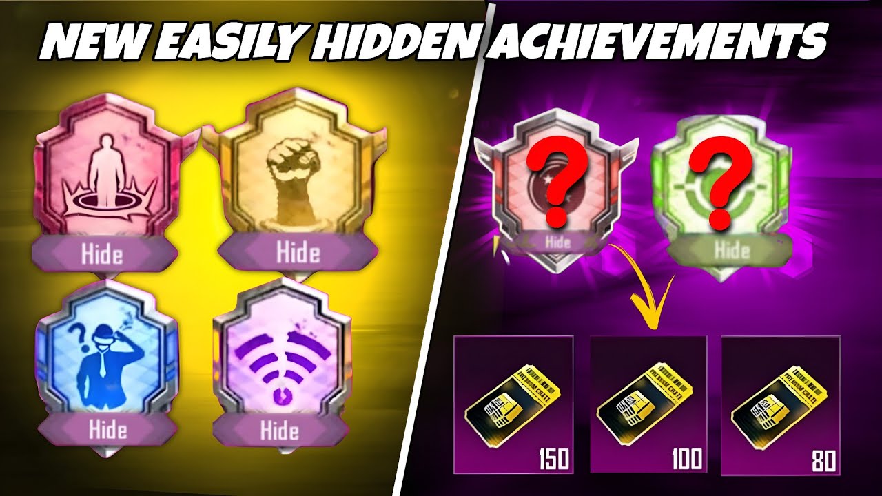 New All Easily Hidden Achievements In Pubg bgmi | Easy Hidden Mission in achievement bgmi