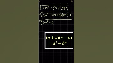 √(100² + (107)(93)). Solution in 14 seconds video on without using calculator and computer.