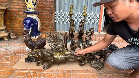 Hổ bằng đồng _ Tượng đồng cô gái Châu Âu _ Cối chày bằng đồng #đồcổcầnthơ #đồcổ 