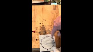 Cut a stained glass circle.