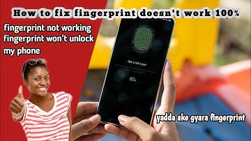 Yadda ake gyara fingerprint in baya aiki/bude waya (how to fix fingerprint doesn