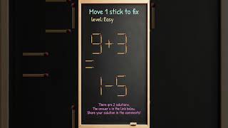 Matchstick Brain Teaser: Move One Stick to Fix #492ep4
