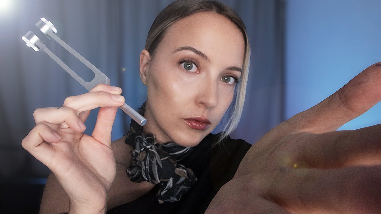 ASMR Face & Body Sensation Medical Exam Roleplay ✈ - Nerve Exam (Can you feel this?)
