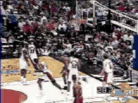 Michael Jordan driving dunk vs Portland Blazers - ...