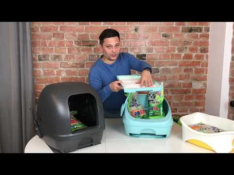 Как выбрать туалет для кошки/ Японский биолоток для кошек/ системного типа  Unicharm открытый