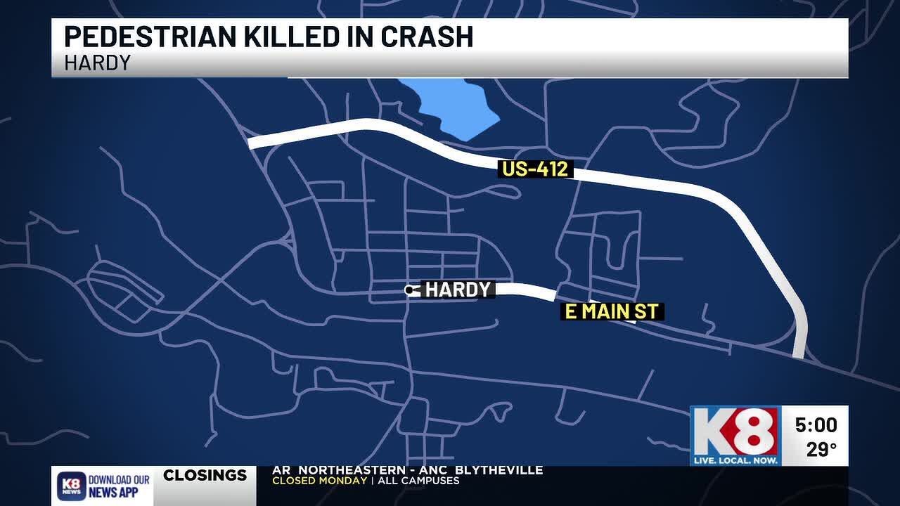 Pedestrian killed in crash on U.S. 412 in Hardy - YouTube
