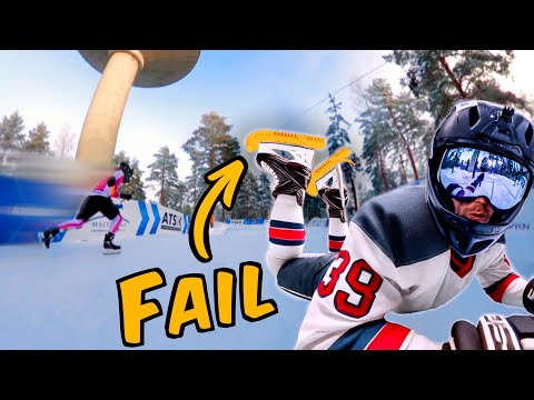 FORGOT to take off my SKATE GUARDS - Ice Cross Vlog Ep. 9 | Season 1 🇫🇮
