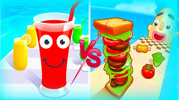 Juice Run Vs Sandwich Runner 🍌🍇🍓🫐 Walkthrough All New Max Update Mobile Tiktok Gameplay BZ2379