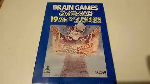 BRAIN GAMES Atari 2600 Video Computer System Game Program PAL Region Version Box 24.02.20