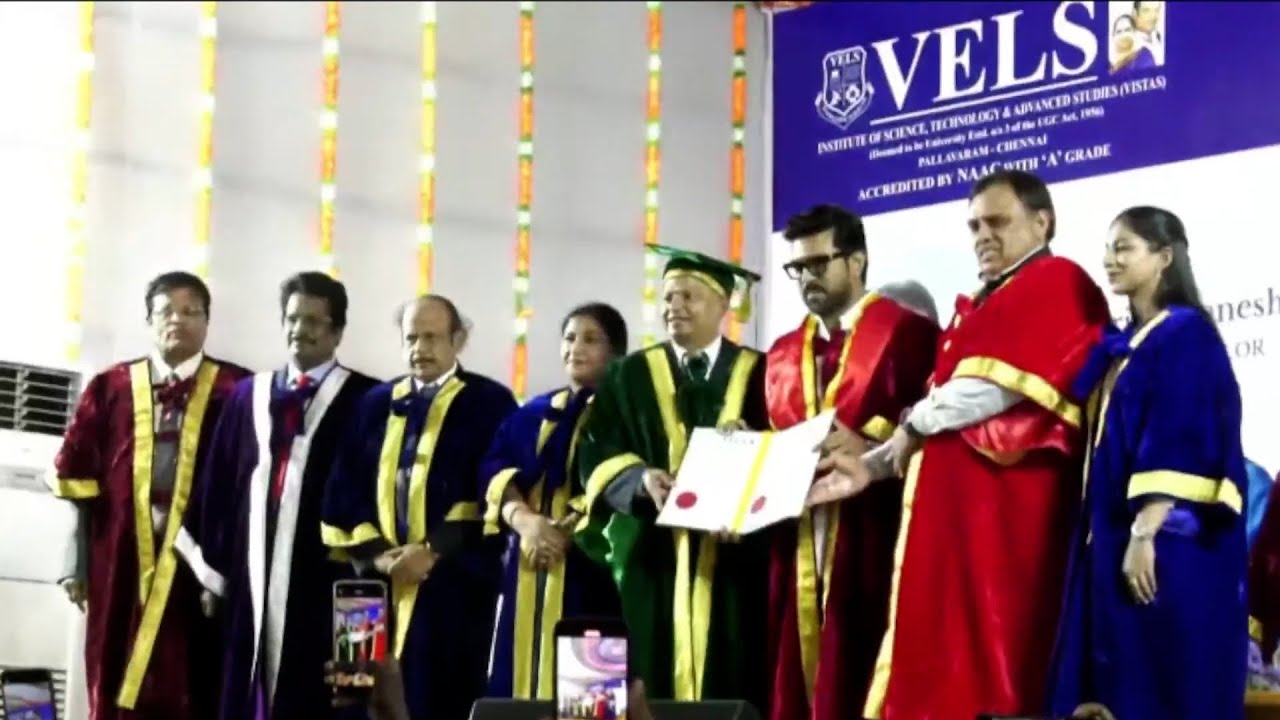Actor Ram Charan to receive honorary doctorate from Vels University in Chennai