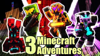 Minecraft but it's THREE adventures in one video!