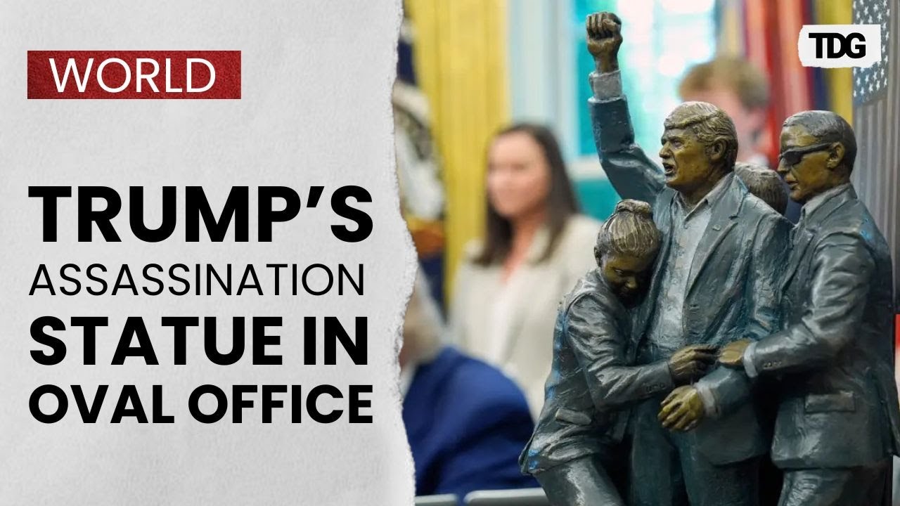 ‘Fight! Fight! Fight!’ Trump Statue Unveiled in Oval Office After ...