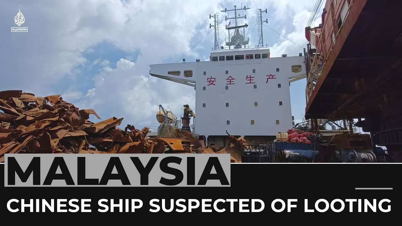 马来西亚扣押涉嫌掠夺二战残骸的中国船只 – YouTube