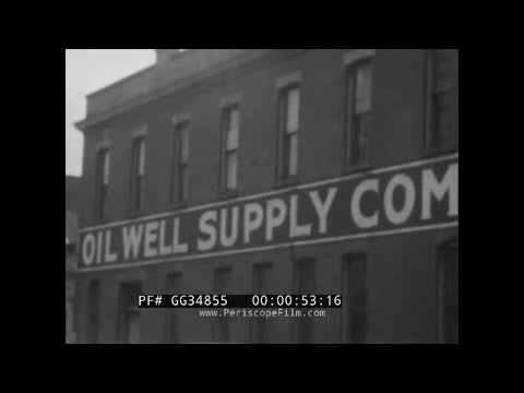 1940s HOME MOVIE OIL WELL OWNER INSPECTS HIS PUMPS PENNSYLVANIA OIL WELL SUPPLY CO. GG34855