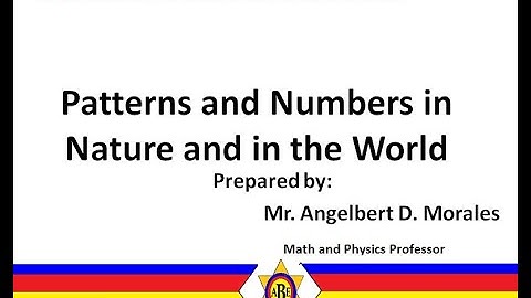 Patterns and Numbers in Nature and in the World