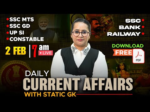 Current Affairs Today | 2 Feb 2026 Current Affairs | Daily Current Affairs 2026 by Prachi Mam