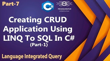 07 | Creating CRUD Application Using LINQ To SQL In C# | LINQ C# Tutorial | Part-1  (Hindi/Urdu)