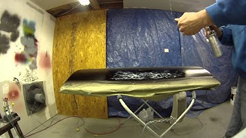 airbrushing skull in flames part 3